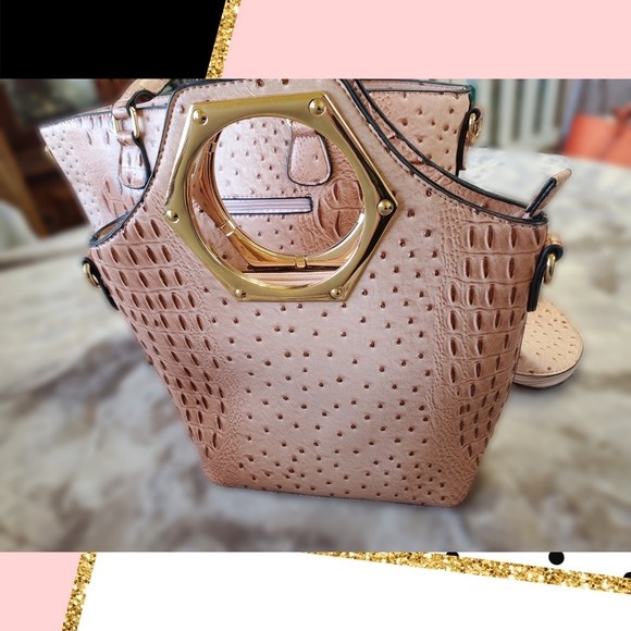 New Le Miel 3pc blush handbag set - Picture 4 of 4